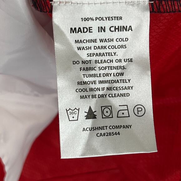 FootJoy Windbreaker Mens Large Red Short Sleeve Crab Meadow Mens Club Gentlemens - Picture 5 of 9